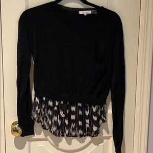 Parker Black Silk Sweater Size Medium